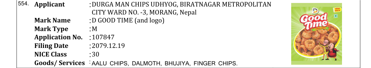 Original bulletin entry for D GOOD TIME (and logo)