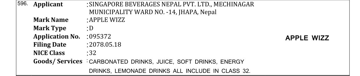 Original bulletin entry for APPLE WIZZ