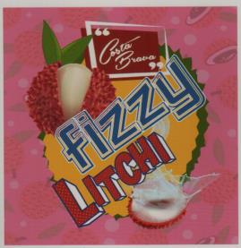 FIZZY LITCHI (and logo) trademark logo