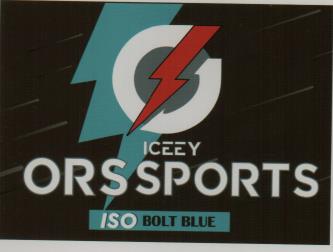 ICEEY ORS SPORTS ISO BOLT BLUE (and logo) trademark logo