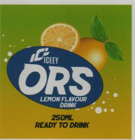IC ICEEY ORS LEMON FLAVOUR 250 ML (and logo) trademark logo