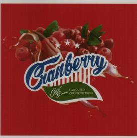 CRANBERRY FLAVOURED DRINK (and logo) trademark logo