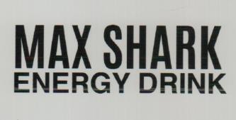 MAX SHARK ENERGY DRINK (and logo) trademark logo