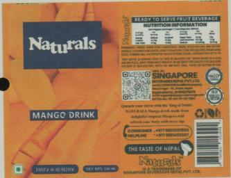 NATURALS MANGO (and logo) trademark logo