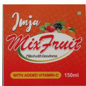 IMJA MIX FRUIT (and logo) trademark logo