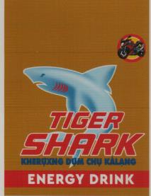 TIGER SHARK ENERGY DRINK (and logo) trademark logo