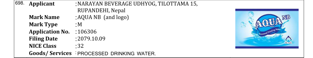 Original bulletin entry for AQUA NB (and logo)