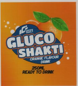 IC ICEEY GLUCO SHAKTI ORANGE FLAVOUR DRINK 250ML (and logo) trademark logo
