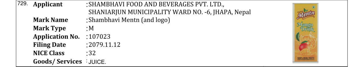 Original bulletin entry for Shambhavi Mentn (and logo)