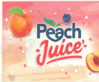 MANAKAMANA PEACH JUICE (and logo) trademark logo