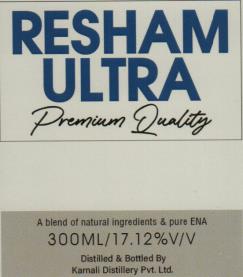 RESHAM ULTRA PREMIUM (and logo) trademark logo