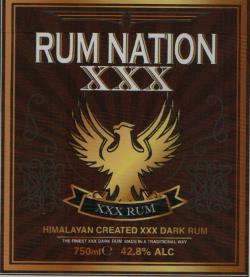 RUM NATION XXX 750ml (and logo) trademark logo