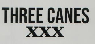 THREE CANES XXX (and logo) trademark logo