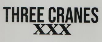 THREE CRANES XXX (and logo) trademark logo