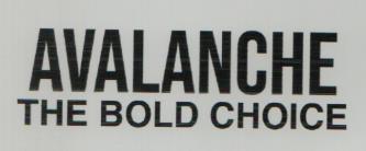 AVALANCHE THE BOLD CHOICE (and logo) trademark logo