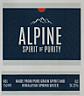 ALPINE SPIRIT OF PURITY 750 ML (and logo) trademark logo