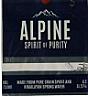 ALPINE SPIRIT OF PURITY 750ml (and logo) trademark logo