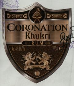 CORONATION KHUKRI RUM (and logo) trademark logo
