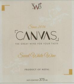 SWB CANVAS SWEET WHITE WINE (and logo) trademark logo