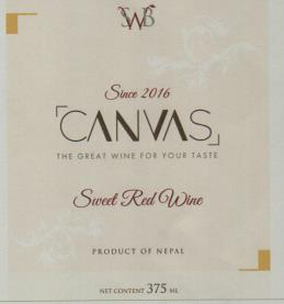 SWB CANVAS SWEET RED WINE (and logo) trademark logo