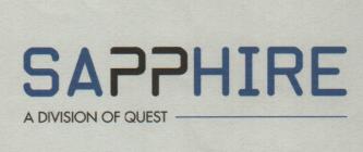 SAPPHIRE A DIVISION OF QUEST (and logo) trademark logo