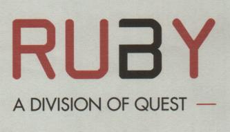 RUBY A DIVISION OF QUEST (and logo) trademark logo