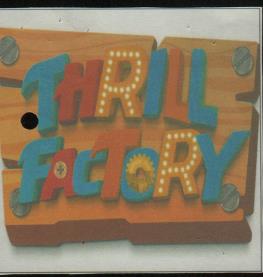 THRILL FACTORY (and logo) trademark logo