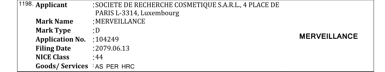 Original bulletin entry for MERVEILLANCE