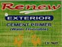 RENEW EXTERIOR CEMENT PRIMER (and logo) trademark logo