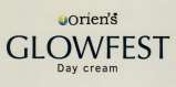 ORIEN'S GLOWFEST DAY CREAM (and logo) trademark logo