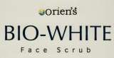 ORIEN'S BIO-WHITE FACE SCRUB (and logo) trademark logo