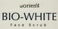ORIEN'S BIO-WHITE FACE SCRUB (and logo) trademark logo