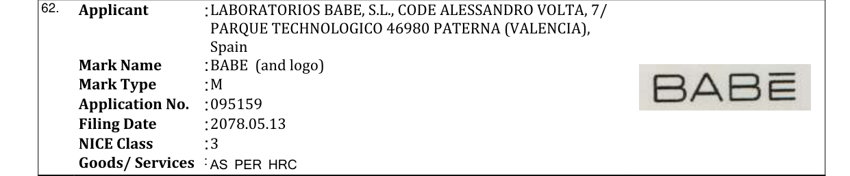 Original bulletin entry for BABE (and logo)