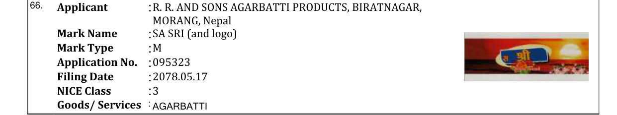 Original bulletin entry for SA SRI (and logo)