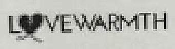 LOVEWARMTH (and logo) trademark logo