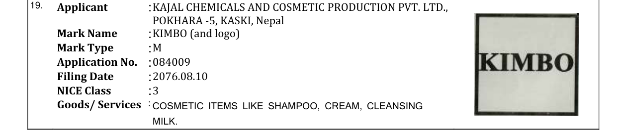 Original bulletin entry for KIMBO (and logo)