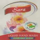 SARA LIQUID HAND WASH (and logo) trademark logo