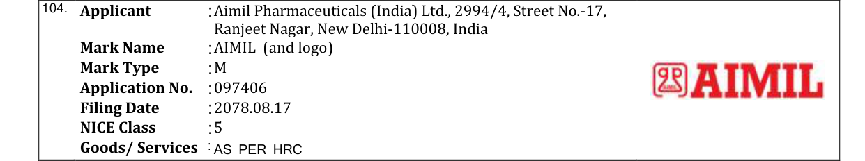 Original bulletin entry for AIMIL (and logo)