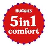 HUGGIES 5 IN 1 COMFORT & Design (and logo) trademark logo