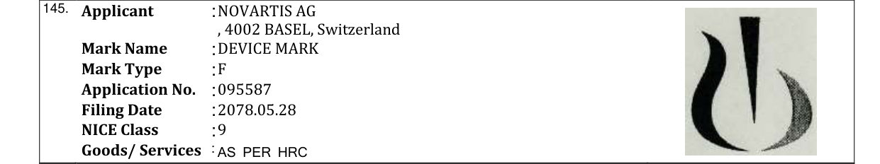 Original bulletin entry for DEVICE MARK