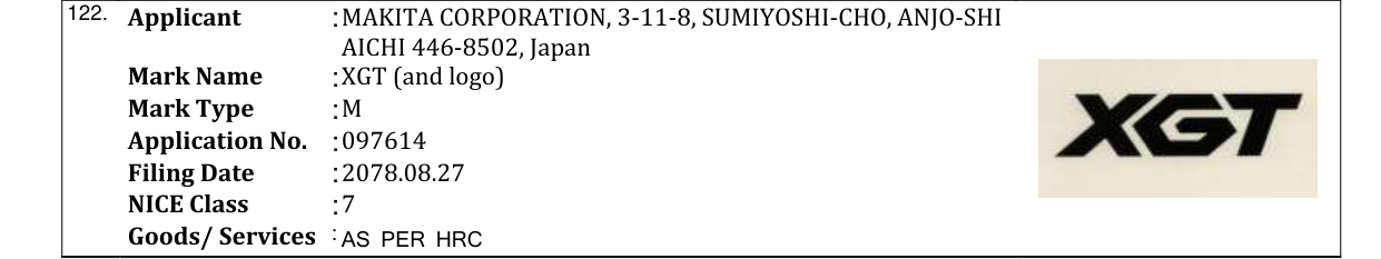 Original bulletin entry for XGT (and logo)
