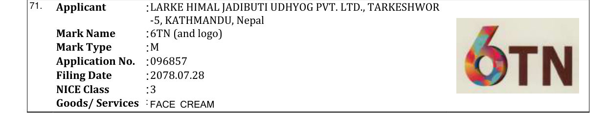 Original bulletin entry for 6TN (and logo)