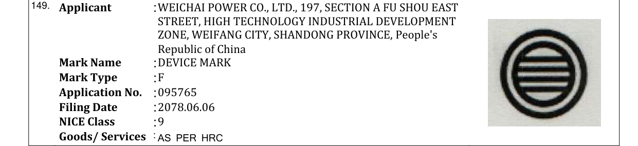 Original bulletin entry for DEVICE MARK