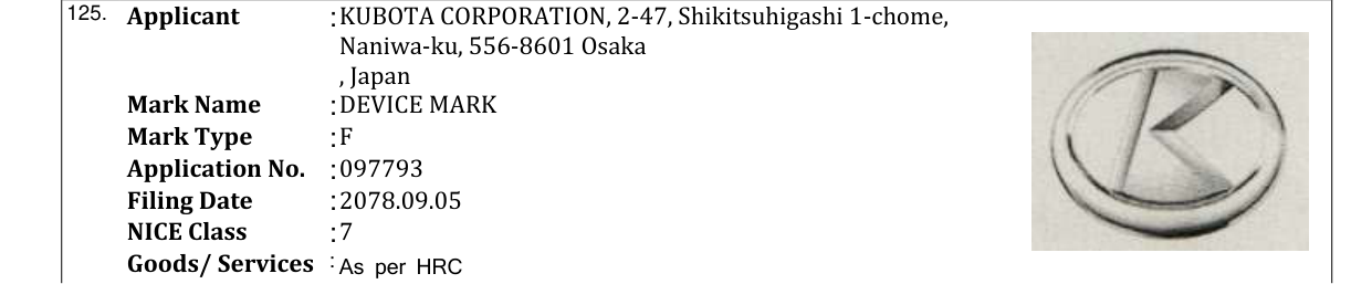 Original bulletin entry for DEVICE MARK