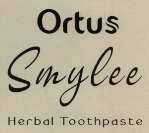 ORTUS SMYLEE HERBAL TOOTHPASTE (and logo) trademark logo