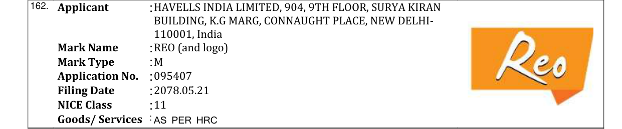 Original bulletin entry for REO (and logo)