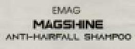EMAG MAGSHINE ANTI-HAIRFALL SHAMPOO (and logo) trademark logo