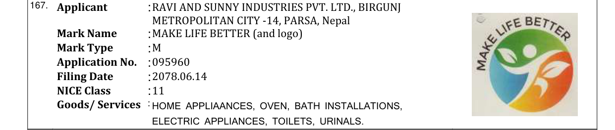 Original bulletin entry for MAKE LIFE BETTER (and logo)