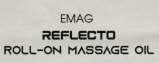 EMAG REFLECTO ROLL-ON MASSAGE OIL (and logo) trademark logo