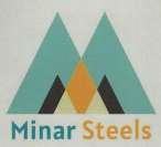 MINAR STEELS (and logo) trademark logo